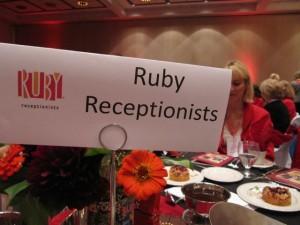 Virtual reception service Ruby Receptionists sponsored a table at the Go Red for Women event