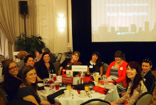 Ruby at the Dress for Success Oregon Empowerment Breakfast