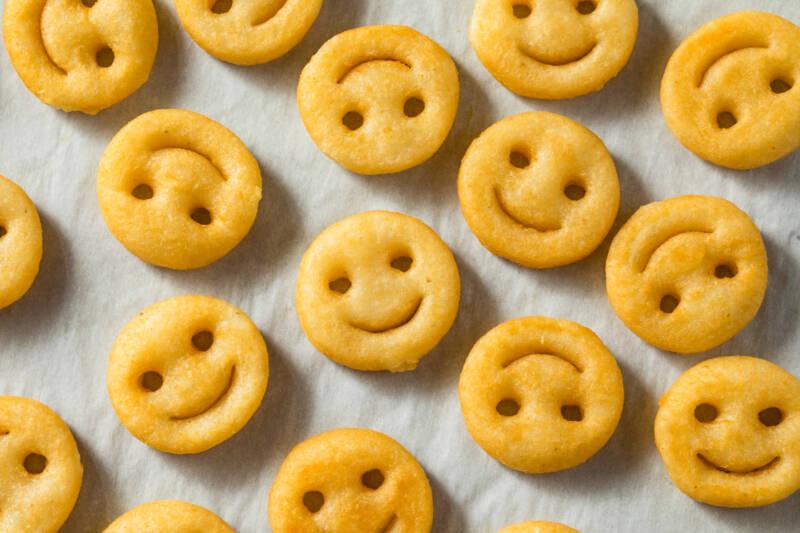 Homemade Smiley Face French Fries with Ketchup