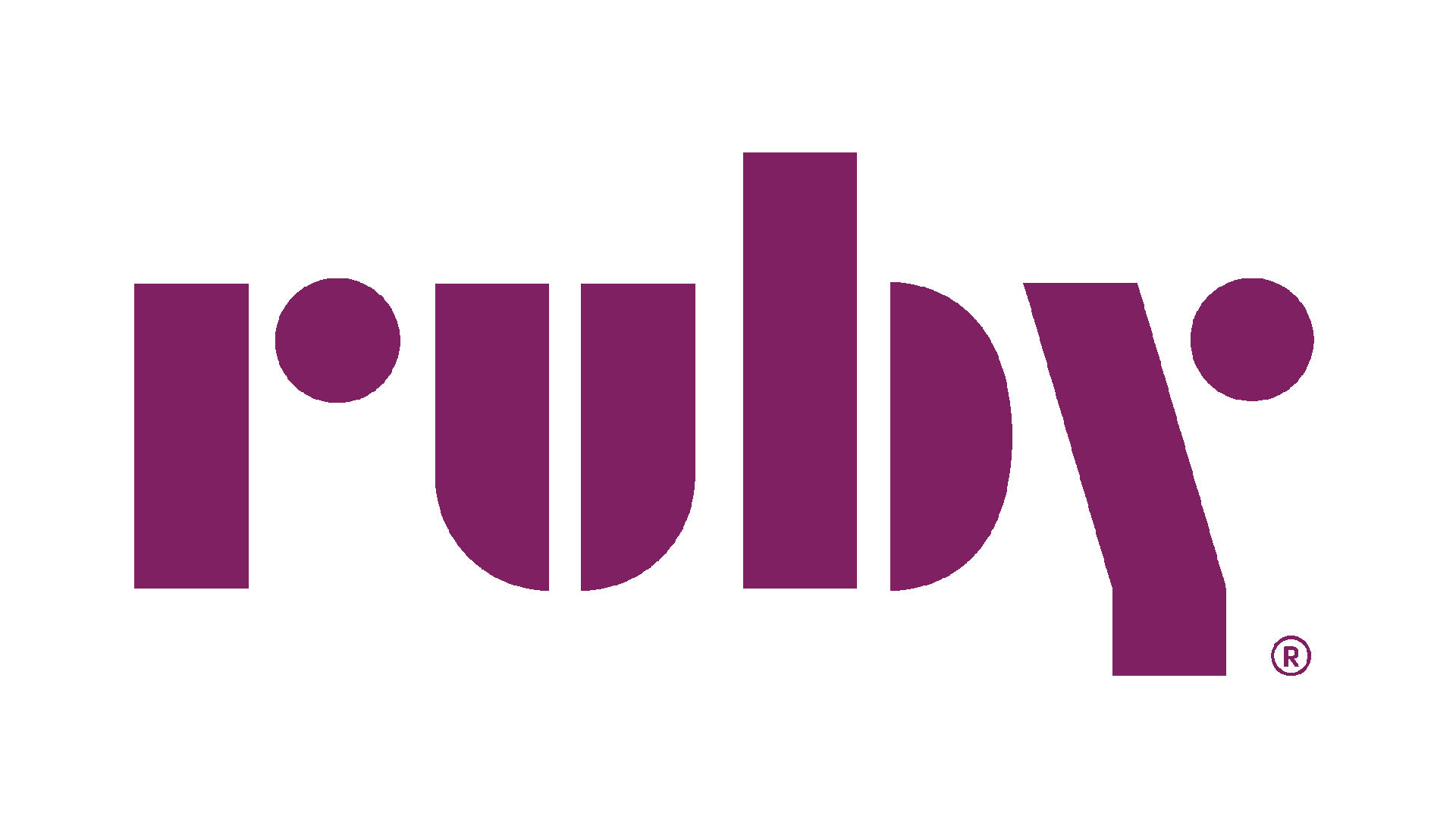 Ruby logo in purple