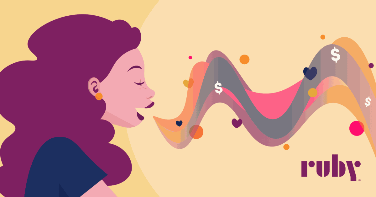Illustration of a woman with a lovely voice speaking
