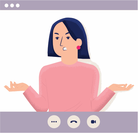 How to connect with any caller: illustration of a frustrated person