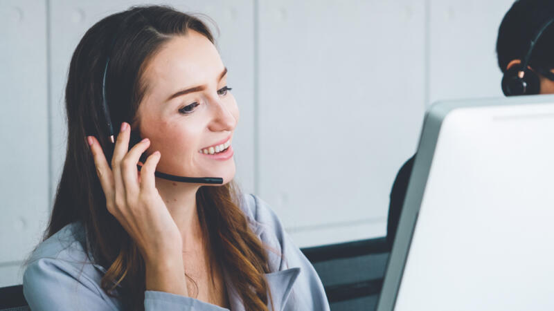 woman on call